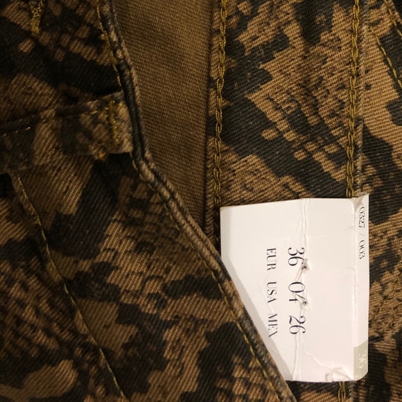 Zara High Waist Skinny Snake Print Jeans - Picture 5 of 5